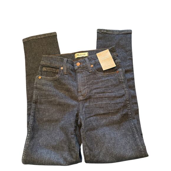 NWT Madewell Stovepipe Jeans Dark Blue Mid Rise Cotton/Elastaine Waist Size 25 - Picture 1 of 7